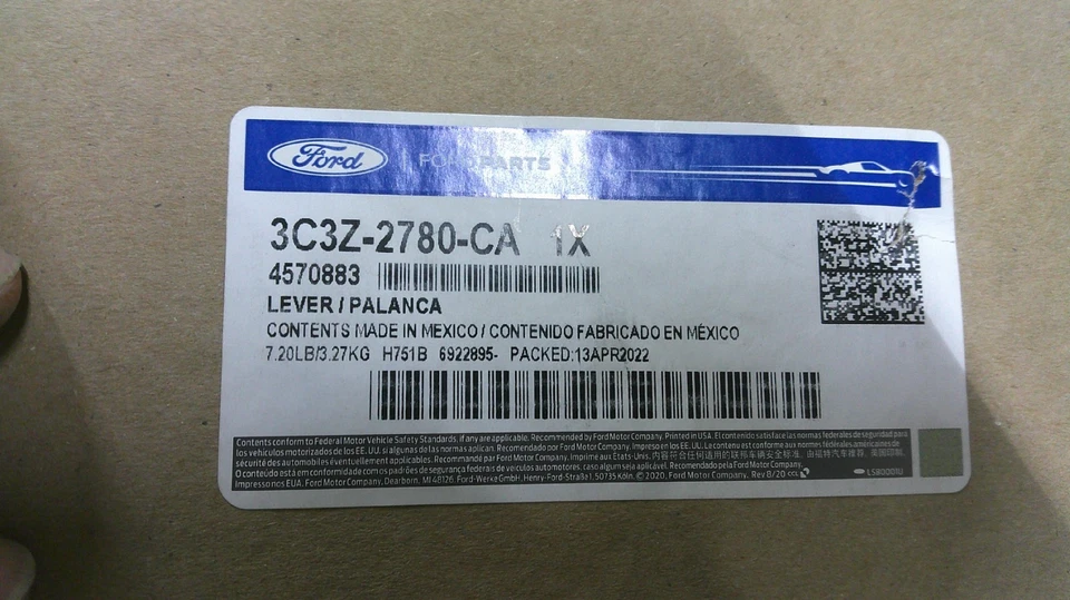 Genuine Ford Parking Brake Control 3C3Z-2780-CA New In The Box - Image 1 of 2