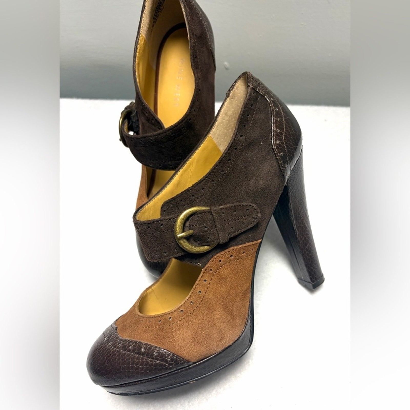 Vintage Inspired 1950’s Vibes Nine West Mary Jane Suede Heels Women’s Size 6.5