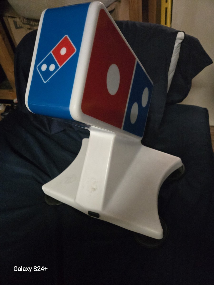 Rare Dominos Pizza Car Topper Delivery Magnetic Light up Sign No