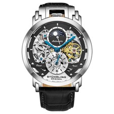 Legacy Silver/Black Leather | Black Dial Wris...