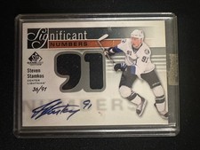 2011-12 UD SP Game Used Steven Stamkos Significant Numbers Auto Jersey 36/91