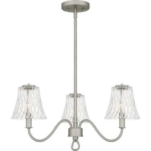Brushed Nickel  Chandelier from the McKinney Collection - Picture 3 of 5