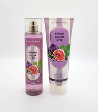Bath Body Works Brown Sugar Fig Fragrance Body Mist Body Cream Set of 2