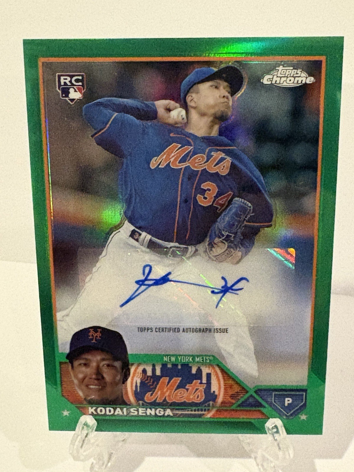 2023 Topps Chrome Update #AC-KSE Kodai Senga Rookie Green Refractor Auto /99 RC