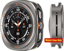 3 in 1 Metal Case for Samsung Galaxy Watch Ultra 2 47mm Rugged Bumper & Protecto