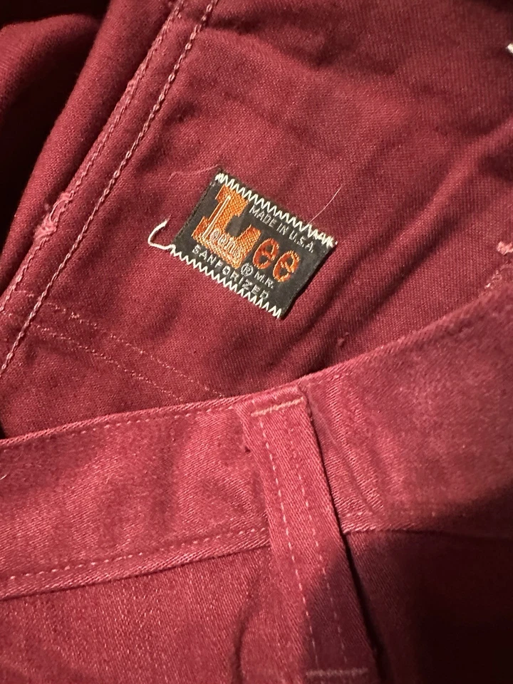 Pantalones rojos Lee Leens vintage años 70 Foto 4 de 4