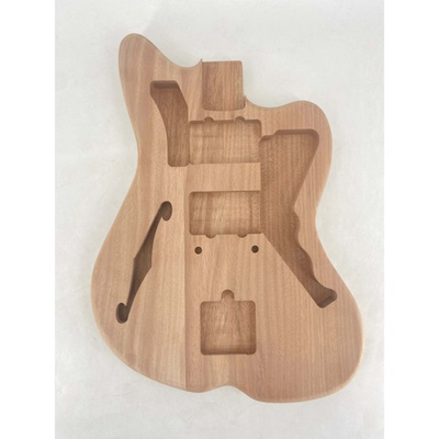 #ad Electric Guitar Body Mahogany Wood Bolt on Heel F Hole Unfinished Build Guitar $81.90