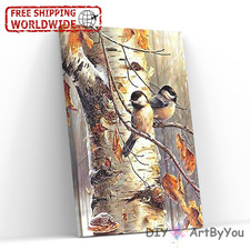 Birds Paint By Numbers Canvas Art Draw Artist Painting Oil Kit Home Decor Adult