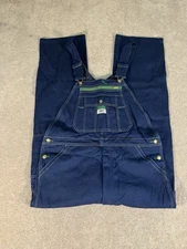 Liberty Bib Overalls Mens 36x32 Blue Denim Carpenter Workwear Pants Jeans Farmer