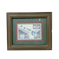 Vintage Map of the Sandwich Isles Art Print Hawaii Is Cartographer Blaise Domino