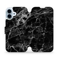 HandyhüLle Mit Klappe FüR Iphone 17 Mobiwear Case Flip Cover Schwarzer Marmor