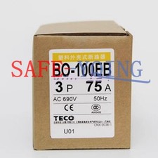 1PCS NEW In Box TECO Circuit Breaker BO-100EB 3P 75A *iz
