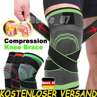 Kniebandage Kniestütze Verband Schmerzen Kompression Sport Bandage Knieschoner - Bild 1 von 4