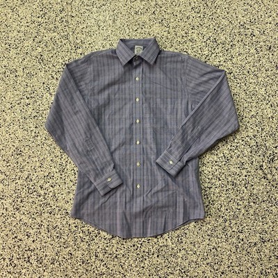 Brooks Brothers Men s Classic Dress Shirt 15 34 Blue Size Medium