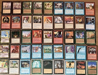 Lot 45 cartes MTG Magic Gathering 4ème Édition Français 1995 1996 divers LP