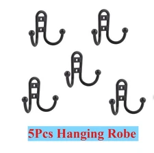 5x Haevy Duty Brushed Bathroom Towel Robe Coat Hook Bronze Wall Hook Door Hanger