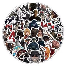 50pcs Resident Evil Stickers Waterproof Sticker Pack