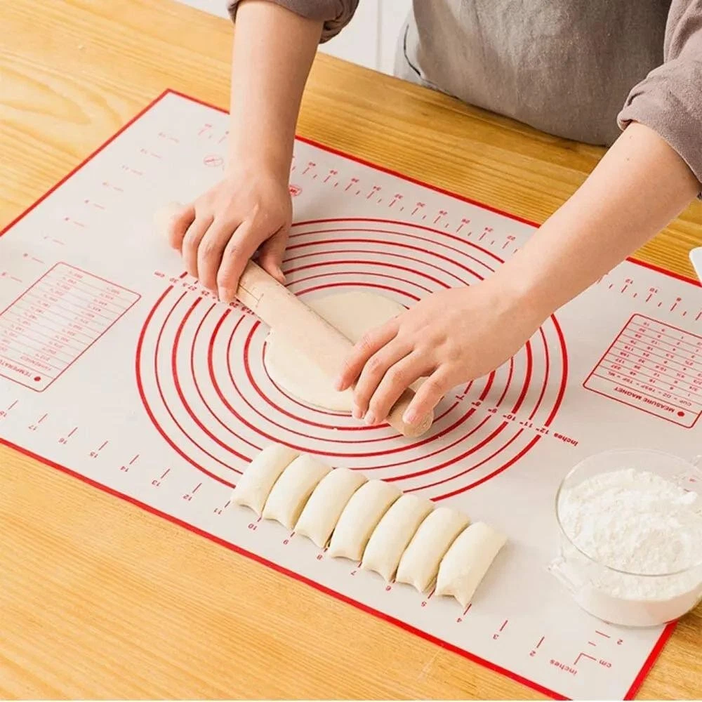 Non‑stick Silicone Dough Kneading Mat for Pastry Pizza Baking Kitchen Use
Opens in a new window or t