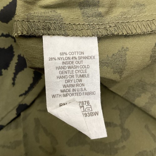 Bequemes U.S.A. grün Knopfleiste Baumwolle Nylon Top Utility Kragen Langarm XS - Bild 6 von 7