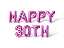 HAPPY 30TH Letter Balloon Banner - 30th Birthday Party Decoration For Men, Women