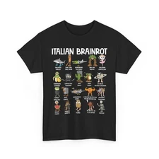 Italian Brainrot Characters Funny Meme Popular Trend T-Shirt