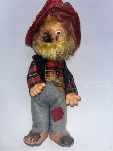 Heroism Toy Doll Elf Gnome 1960’s Vintage Collection Doll Rubber Face Cloth Body