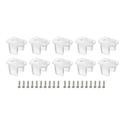 100PCS Waterproof LED Strip Mounting Clips Fit 6mm to 7mm Strip Lighting Clear