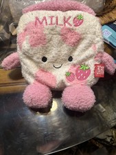 Bum Bumz Sunday the Strawberry Milk 5" Plush Stuffed Animal NWT BreakfastBumz