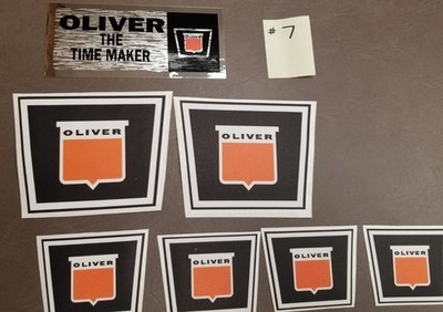 OLIVER TRACTOR IMPLEMENT VINYL DECALS #7