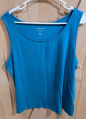 NWT Croft&Barrow Classic Sleeveless Pullover Tank Top Size XXL Aquamarine
