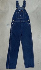 Dickies Indigo Blue Denim Bib Overalls Carpenter Workwear 38x 34 Mint Condition