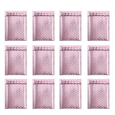 12pcs Bubble Mailers Padded Envelopes Bags Envelope (Pink)