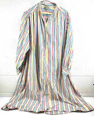 SULTANA BY ADINI Multicolor Striped 3/4 Sleeve Pullover Kaftan One Size