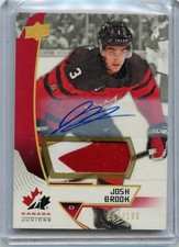  2019-20 Upper Deck Team Canada Juniors Premium Swatch Autographs #32 Josh Brook