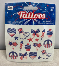 Mello Smello 2019 Patriotic 4th Of July Temporary Tattoos Independence Day USA