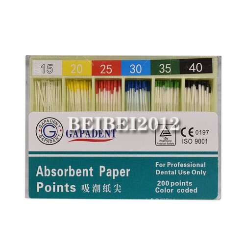 Dental Endo Root Canal Absorbent Paper Point/Gutta Percha Point Taper 0.02-0.06 - Picture 2 of 7
