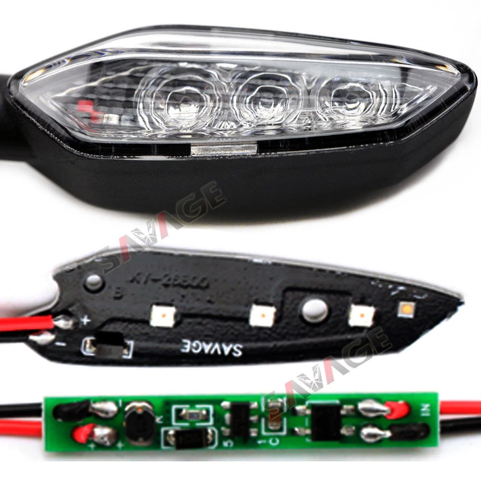 Para YAMAHA FZ-03 FZ-07 FZ-09 FZ-10 FZ-25 LED Señal de giro Luz Indicadora Lámpara Foto 2 de 4