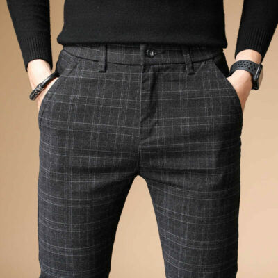 black and grey plaid dress pants Shop Ralph Lauren Gray 100% Wool Pants main image 1