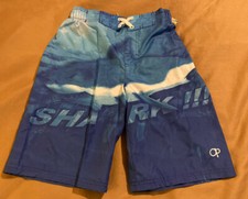 NWT Old Navy Boys Board Swimming Shorts Trunks Size Med 8 Blue Shark