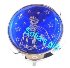 12pcs QUINCEANERA FAVORS COMPACT MIRRORS RECUERDOS SWEET SIXTEEN DARK BLUE