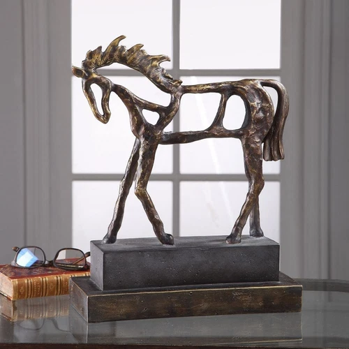 Titan Horse - 16.5 inch Sculpture - 13.5 inches wide by 5.38 inches deep - Picture 4 of 6