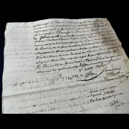 1761 STAMPED PAPER DOCUMENT 4 pages - Image 4 of 4