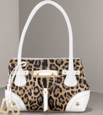 Dolce & Gabanna "miss Doll" Leopard Bag Purse Shopping Tote Retail $1225 