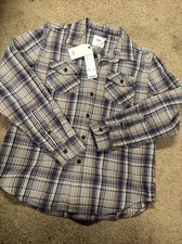 Men s KATIN Long Sleeve Button Flannel Shirt SMALL