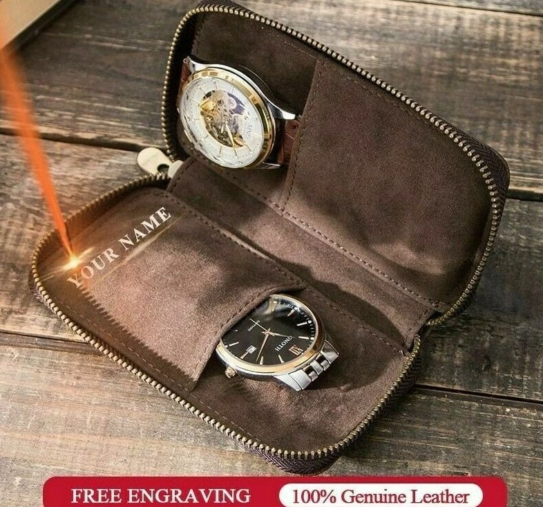 Personalized travel watch case top