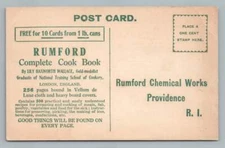 Rumford Chemical Works Cook Book PROVIDENCE Antique Lily Haxworth Wallace 1910s