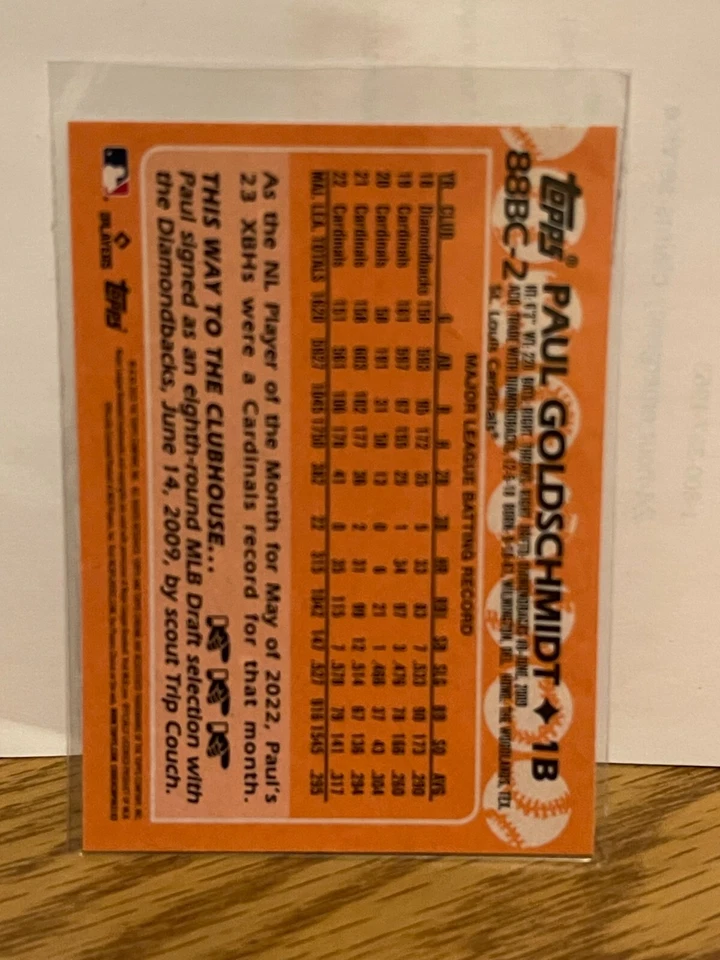 2023 Topps Chrome #88BC-2 Paul Goldschmidt 35th Anniversary - St Louis Cardinals - Image 2 of 2