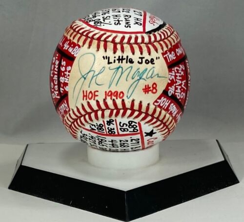 Joe Morgan Signed ONL VCBC SuperStats Baseball, Hand Painted, HOF, JSA Certified