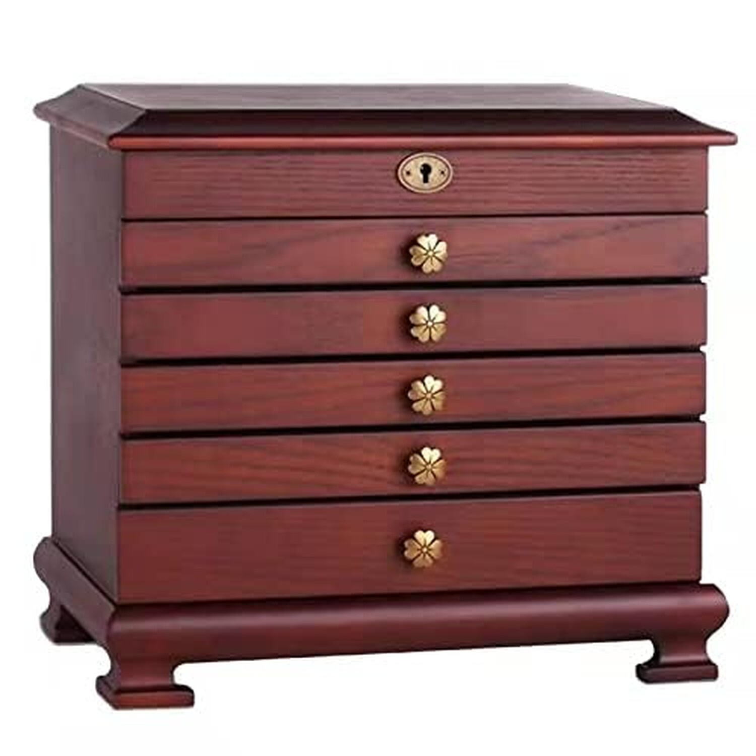Wooden Jewelry Boxes for Women, 6-Layer Vintage Jewelry Box Wood, Mother's Da...
