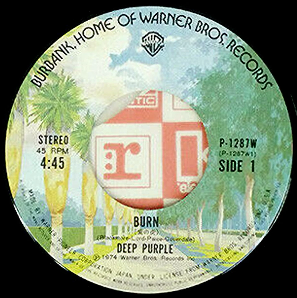 DEEP PURPLE "Burn" original 1974 Japan ONLY 7" w/ps LORD PAICE BLACKMORE - Image 2 of 3